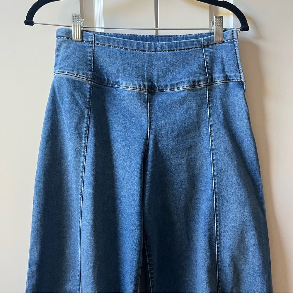 We The Free Spotlight High-Rise Wide Leg Flared Jeans Womens 27 Stretch Pull On - Picture 4 of 11